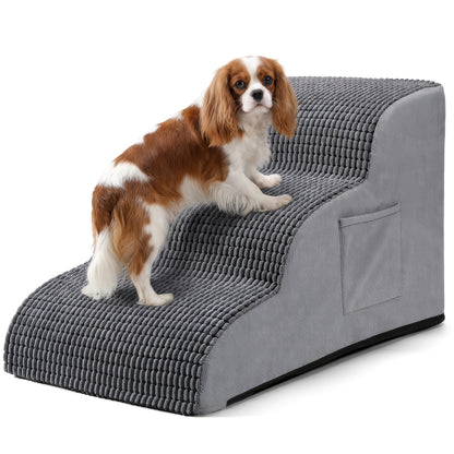 ZONFLON 3 Step Dog Stairs for Small Dogs
